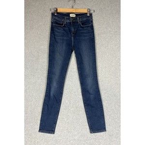 L'Agence Jean Women's size 26 High Rise Zip Fly dark Wash Skinny Blue Denim